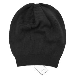 WaySoft Pure 100% Cashmere Beanie for Women in a Gift Box, Oversized Women Beanie Hat, Bring Warm and Luxury to Your Loved Ones, Perfect (Black)