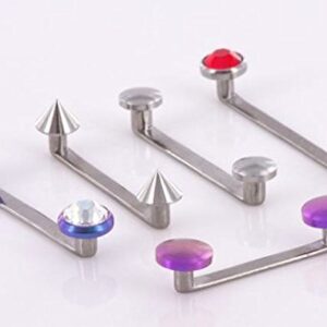 Painful Pleasures 14g Internally Threaded Flat Titanium Surface Barbell with 2mm Rise - 19mm ~ 3/4"