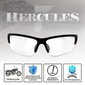 Global Vision Eyewear Hercules 7 Safety Glasses Black Frame (Clear)