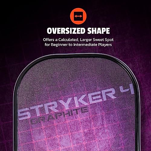 Onix Graphite Stryker Pickleball Paddle Features Oversized, Nomex, Paper Honeycomb Core, and Graphite Face