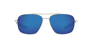 costa del mar man sunglasses palladium frame, blue mirror lenses, 59mm