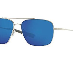 Costa Del Mar Man Sunglasses Palladium Frame, Blue Mirror Lenses, 59MM