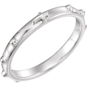 Bonyak Jewelry Sterling Silver Rosary Ring - Size 6