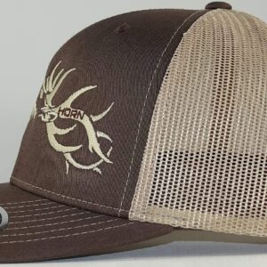 HORN GEAR Trucker Hat - Hunting Hat Series - Elk Hat Edition (Brown/Khaki)