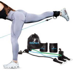 glute-tastic - ankle kickback strap with resistance bands for butt & hip exercises