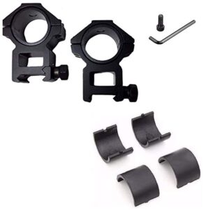 360 tactical 30mm heavy duty hex shape rifle scope rings w/1" inserts high rise weaver style heavy duty ring