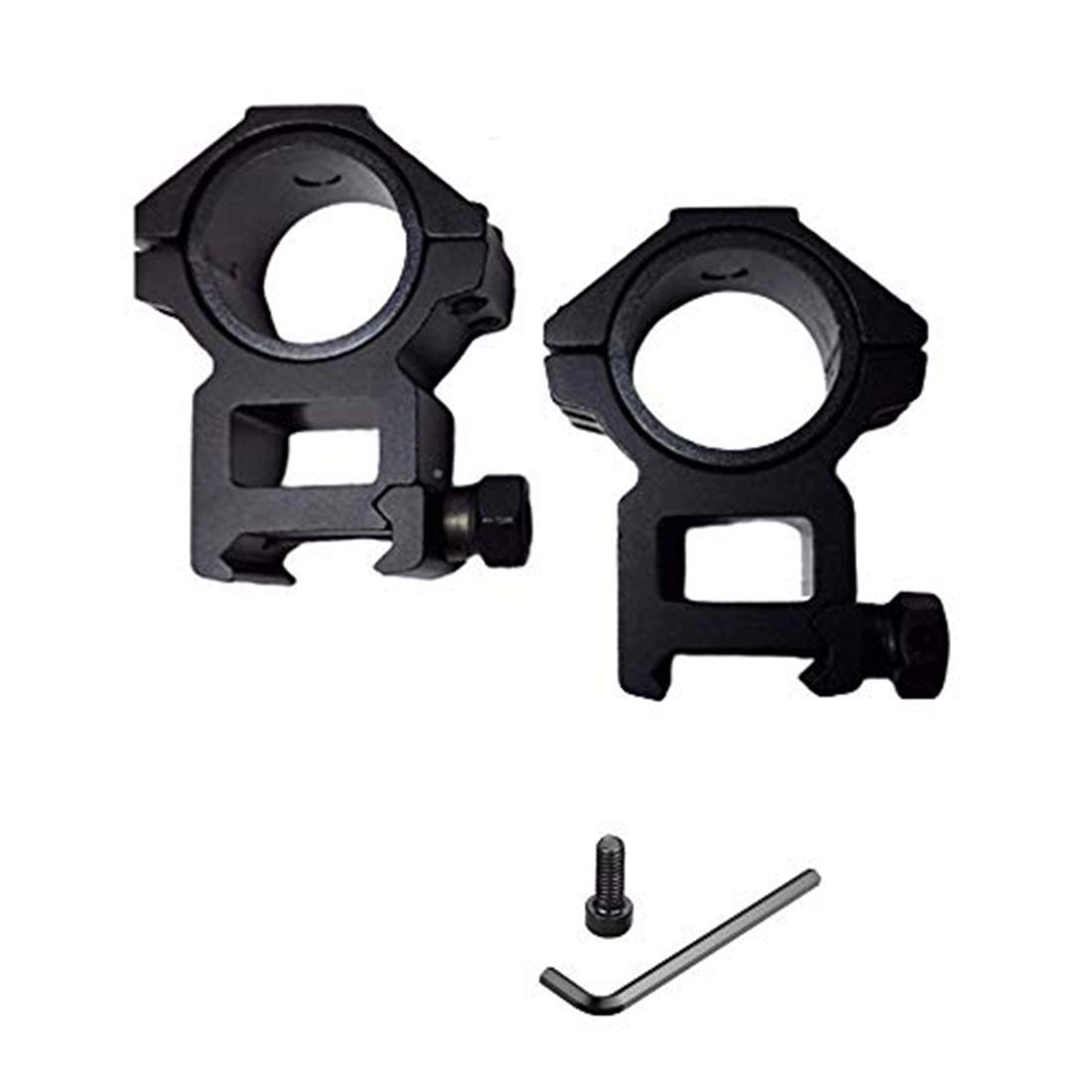 360 Tactical 30mm Heavy Duty Hex Shape Rifle Scope Rings W/1" Inserts High Rise Weaver Style Heavy Duty Ring