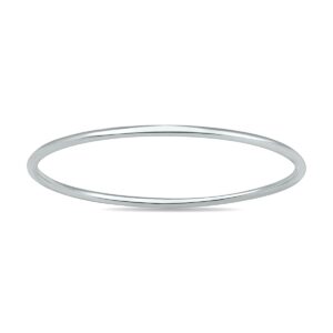 skinny thin domed stackable 14k white gold band (.75 mm)