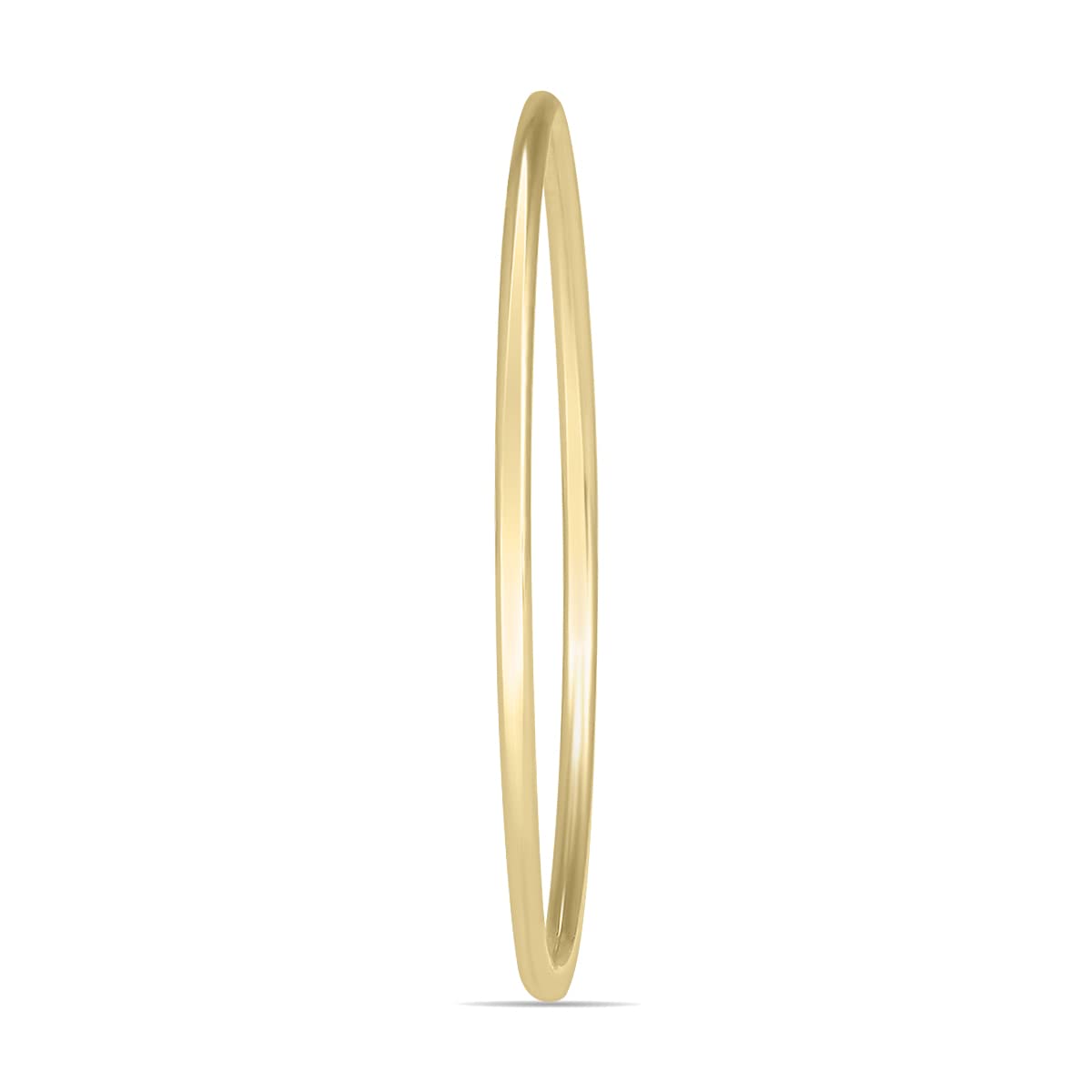 Skinny Thin Domed Stackable 14K Yellow Gold Band (.75 mm)