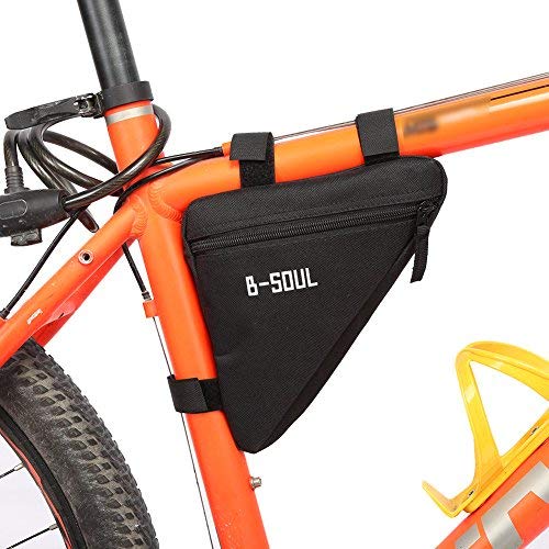 Bicycle Triangle Bag Waterproof Bike Bicycle Frame Front Tube Pouch Bag Ox Quick Release Front Saddle Cycling Bike Top Tube Triangle Tool Bag (Black) Bobilife Bike Triangle Frame Bag Front Triangl