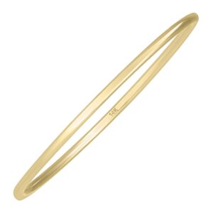 Skinny Thin Domed Stackable 14K Yellow Gold Band (.75 mm)