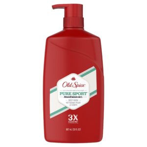 old spice high endurance pure sport scent body wash for men, 30 fluid ounce