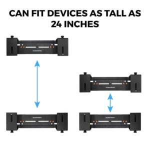 HumanCentric Adjustable Device Wall Mount, Cable Box Mount and Modem Mount, Adjustable Wall Mount for Small and Wide or Narrow Devices like Cable Boxes, Modems, DVD Players Mount on the Wall Behind TV