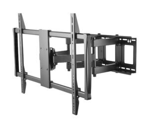 humancentric full motion articulating tv wall mount bracket | fits 75, 80, 85, 90, 100" flat screen and curved tv monitors up to 900 x 600 vesa | features full motion swivel, tilt, & rotation