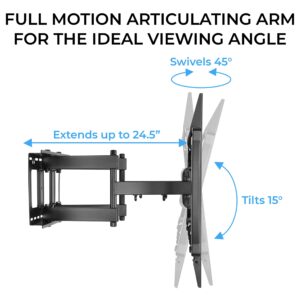 HumanCentric Full Motion Articulating TV Wall Mount Bracket | Fits 75, 80, 85, 90, 100" Flat Screen and Curved TV Monitors Up to 900 x 600 VESA | Features Full Motion Swivel, Tilt, & Rotation