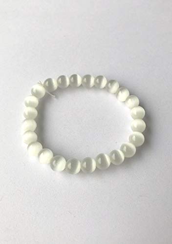 CRYSTALMIRACLE Powerful Selenite Beaded Round Bracelet Crystal Healing Fashion Jewelry Men Women Gift Handcrafted Accessory Wellness