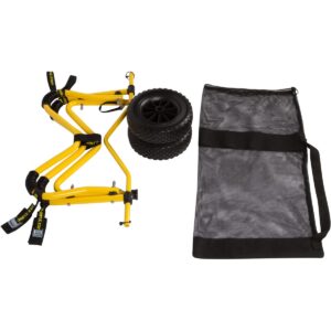 Suspenz Kayak Trailer Cart, Heavy Duty Deep-V Trolley Carrier with Airless Wheels for Kayaks and Canoes, Yellow (22-6700)