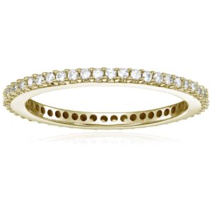 vir jewels 1/2 cttw diamond eternity ring for women, wedding band in 14k yellow gold prong set, size 8.5