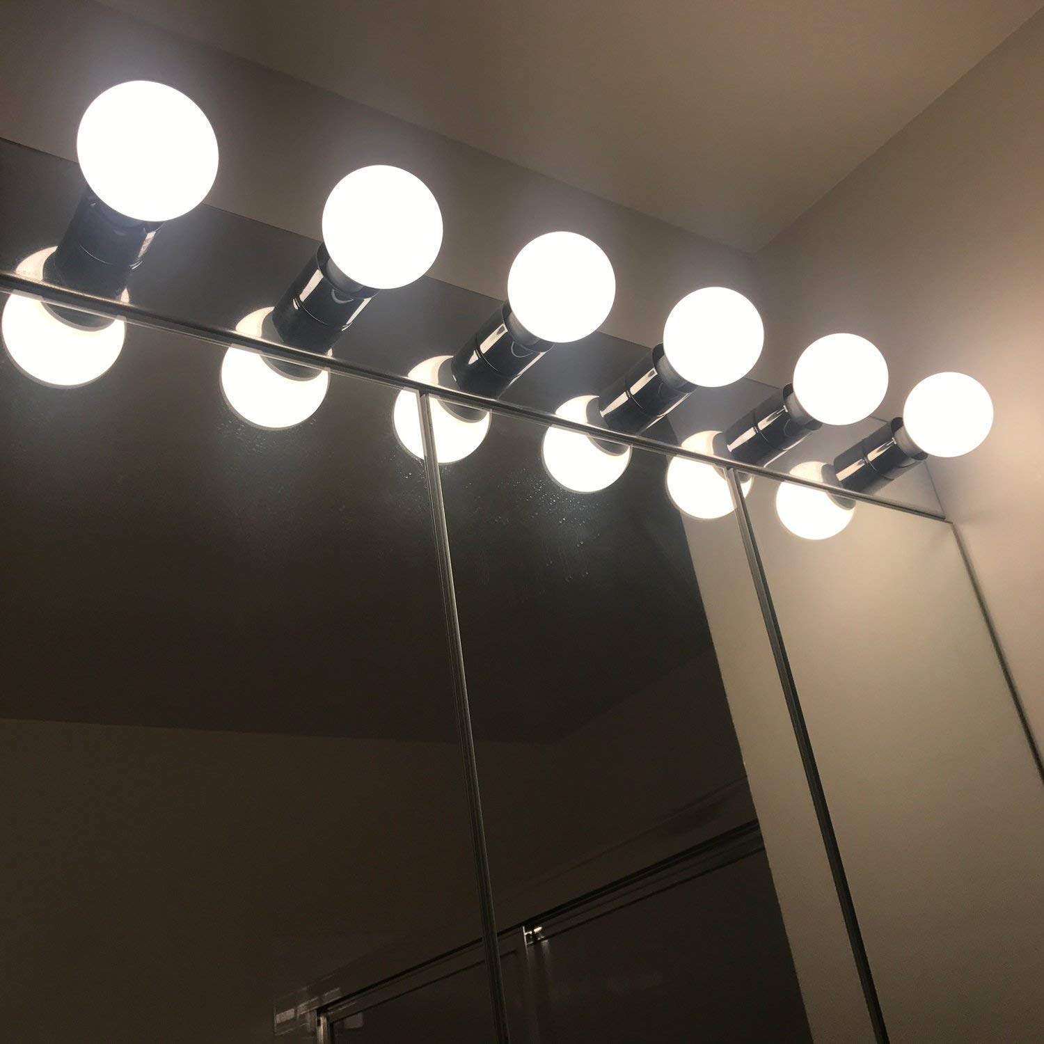 Maxxima G25 LED Light Bulbs - 450 Lumens, 2700K Soft White Light, 40 Watt Equivalent, Featuring an E26 Base for Indoor Use, Perfect Globe Bulbs for Bathroom Vanity Makeup Mirror - 6 Pack