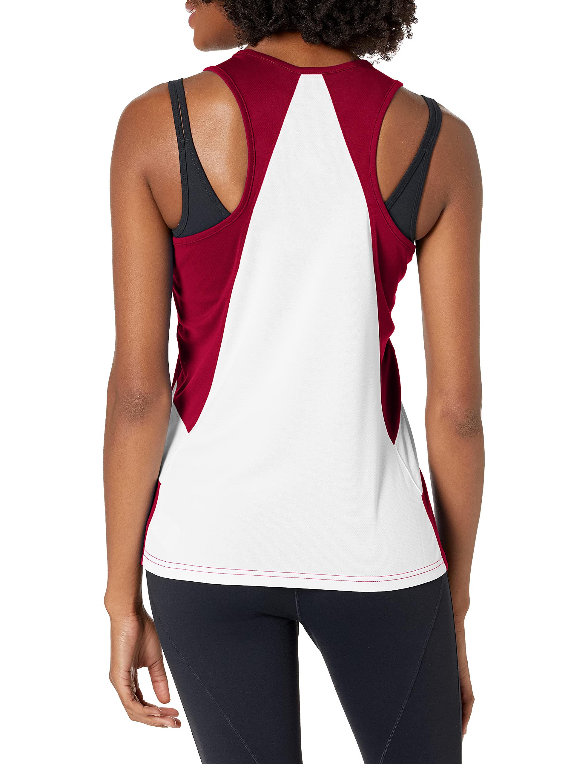 ASICS Women's Women's Team Sweep Singlet, Cardinal/White, Medium