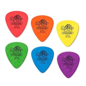 dunlop tortex standard picks sample variety mix pack (2 of each gauge) 12/player's pack