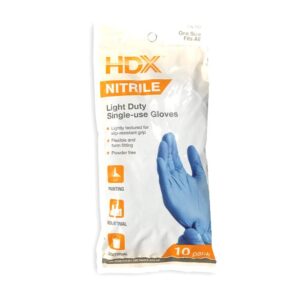 hdx nitrile disposable gloves 10 pack one size fits all