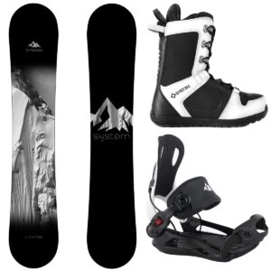 package-system timeless snowboard 163 cm wide-system mtn binding xl-system apx snowboard boots 13 2019