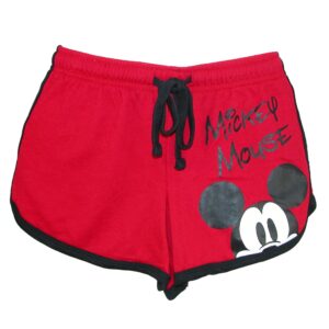 disney junior ladies mickey mouse peeking short red large