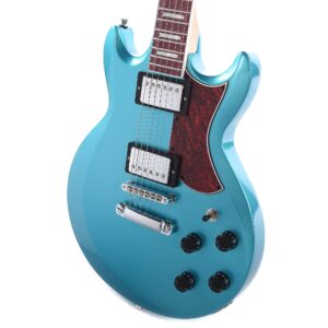 Ibanez AX 6 String Solid-Body Electric Guitar, Right, Metallic Light Blue, Full (AX120MLB)