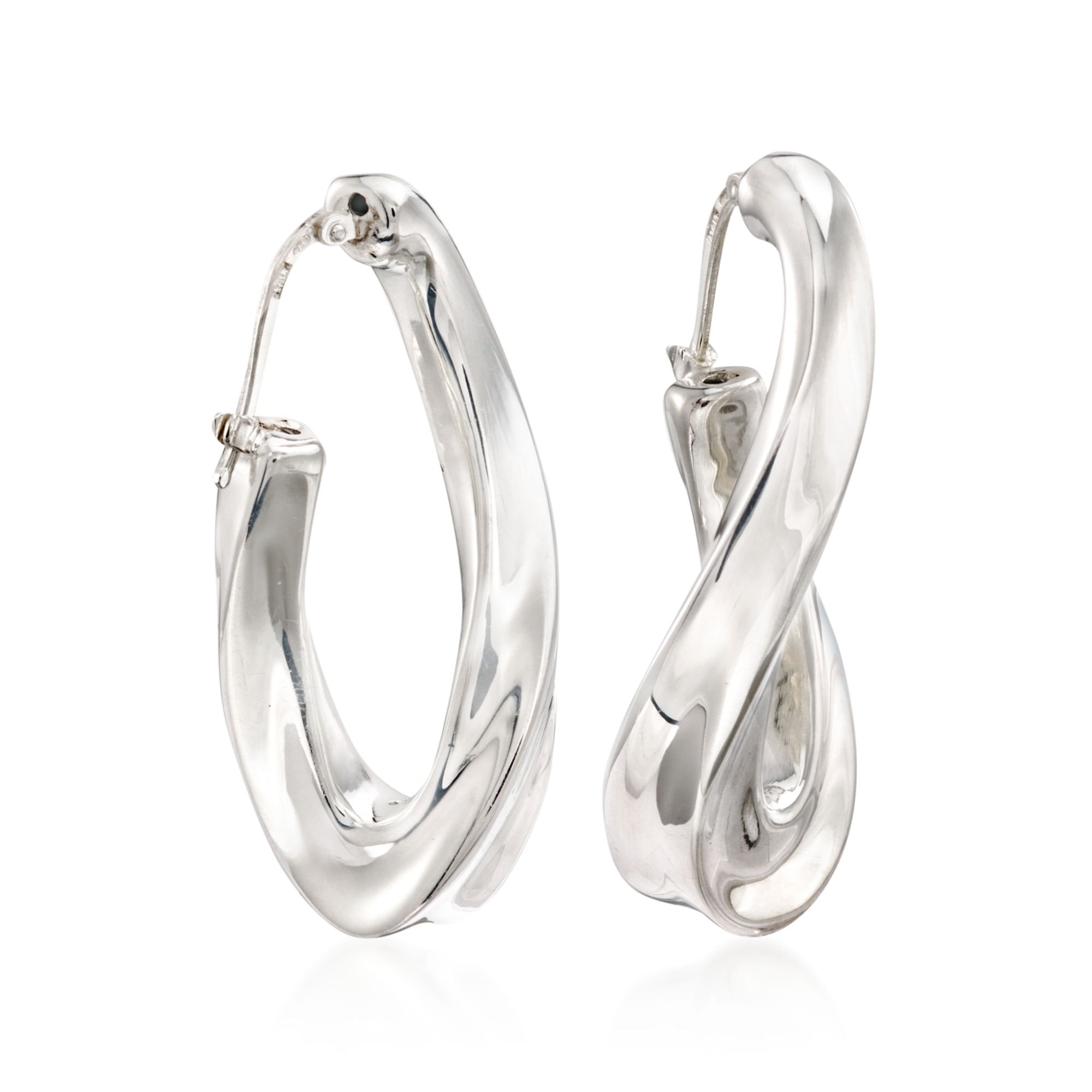 Ross-Simons Italian Sterling Silver Twisted Hoop Earrings