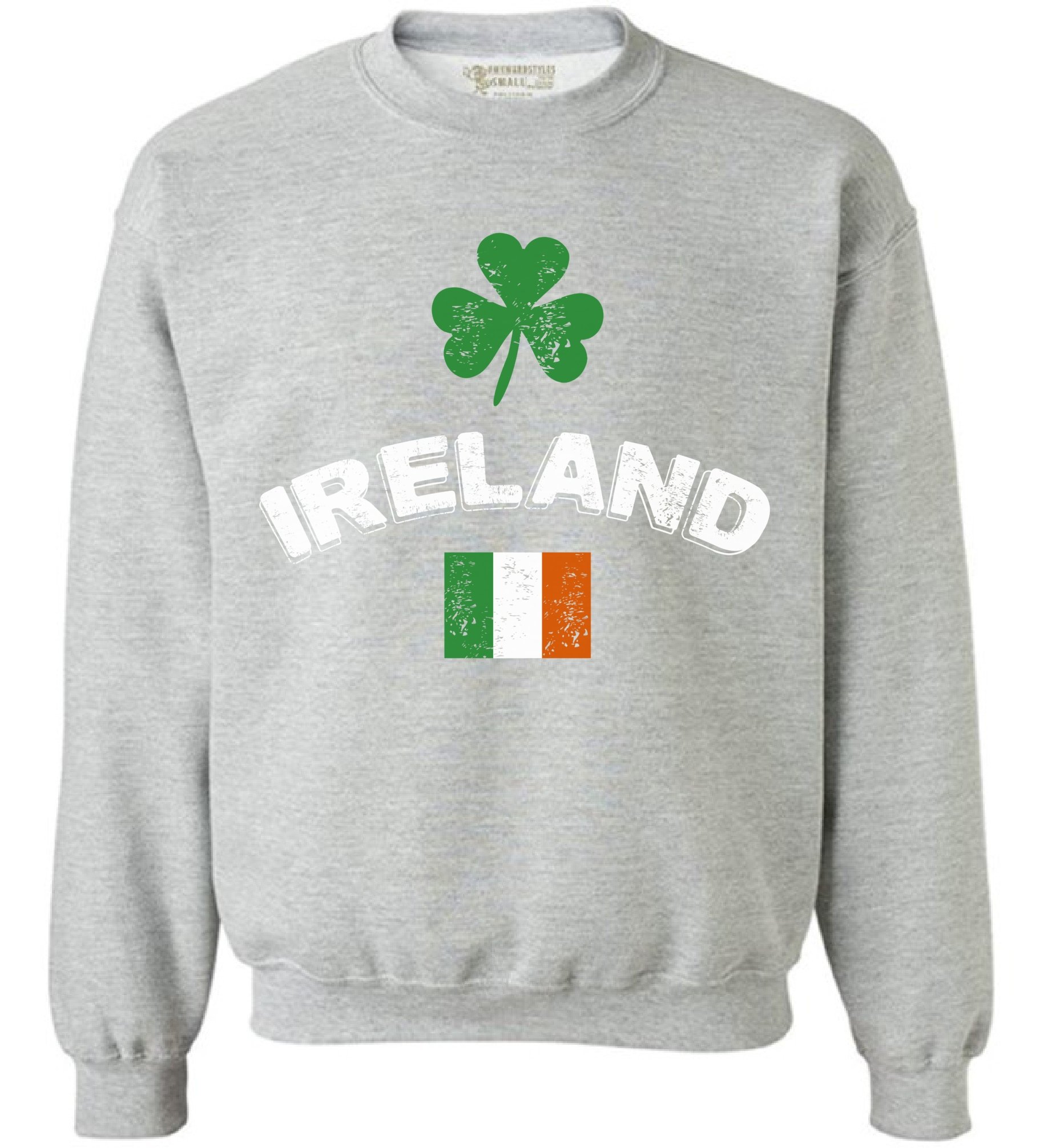 Awkward Styles Ireland Sweatshirt Irish Pride Gifts Lucky St. Patrick's Day 2018 Grey XL