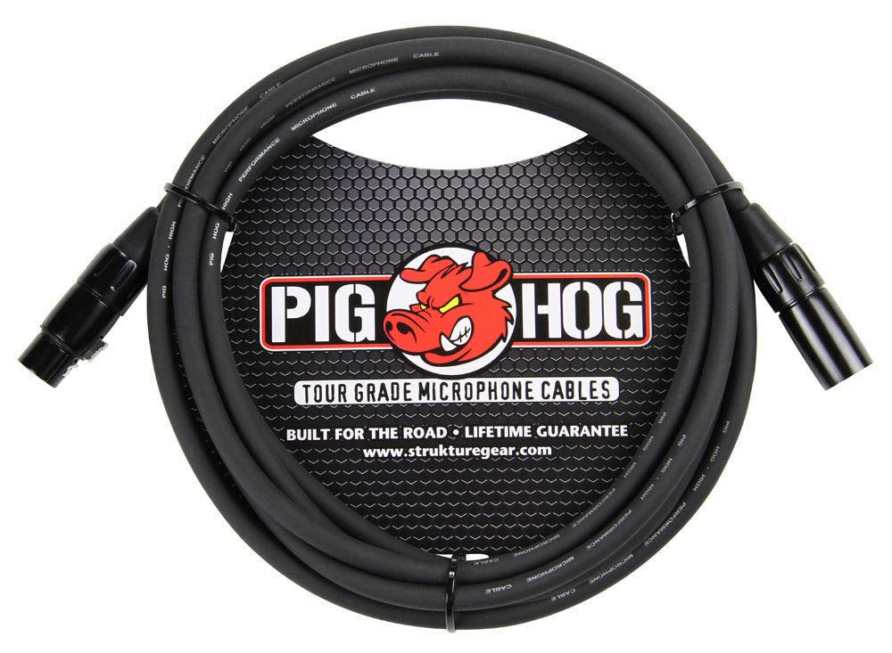 Pig Hog PHM10 8mm Tour Grade Mic Cable, XLR 10ft - 2-pack, Speaker