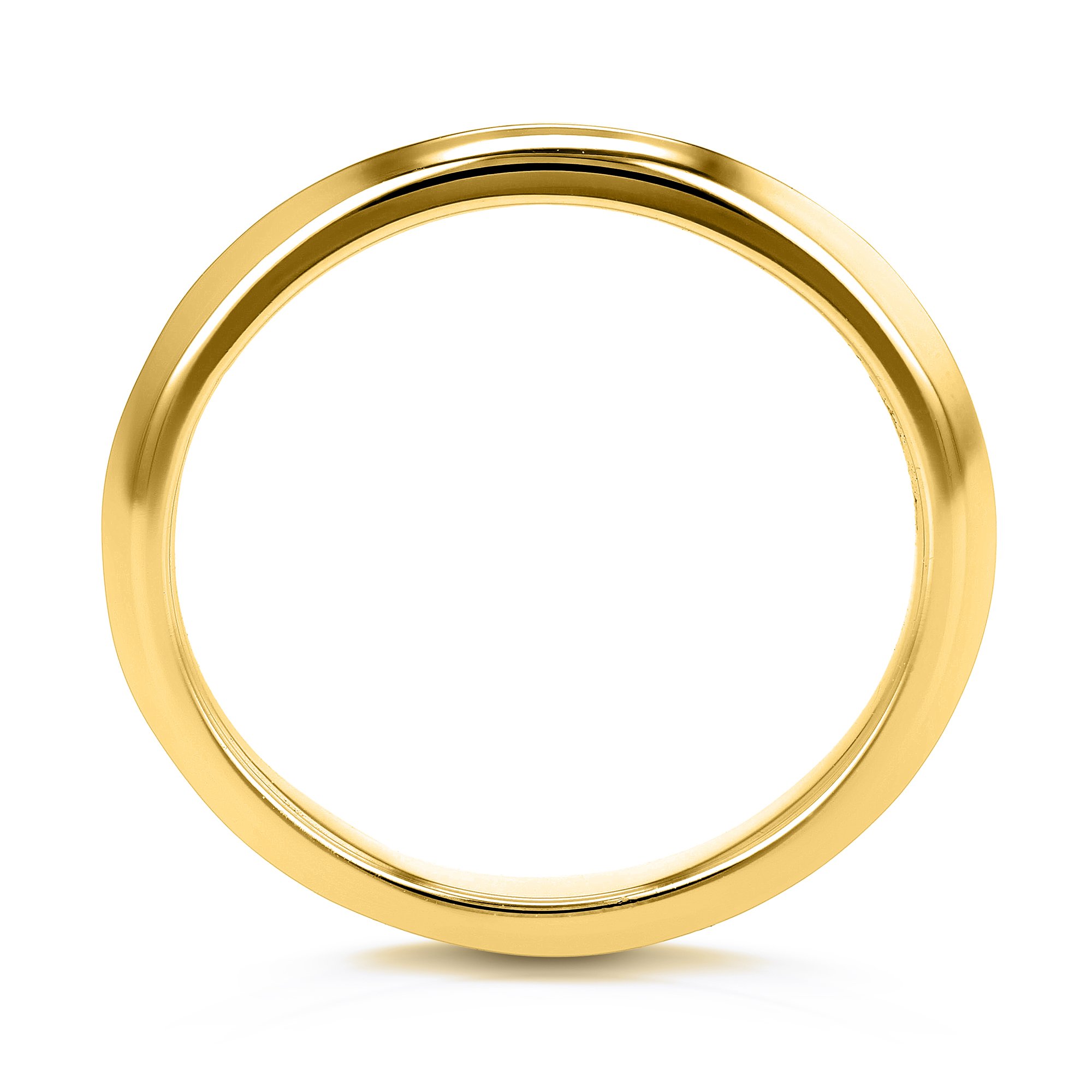 Kobelli V-Edge Solid 14k Yellow Gold Band, 6.5