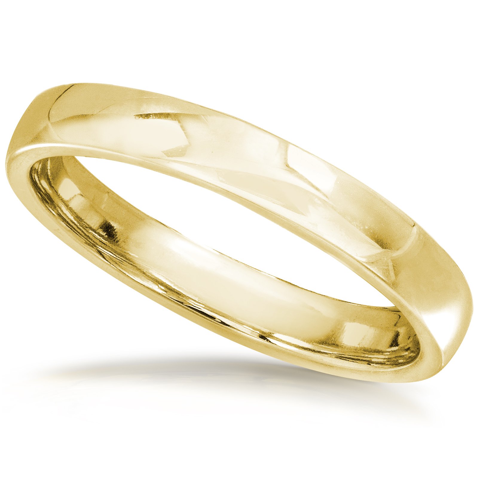 Kobelli High Polish Solid Gold Wedding Ring Band 14K Yellow Gold (2.75mm), 6.5