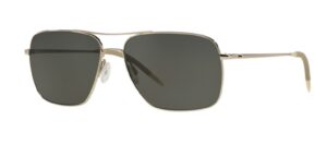 oliver peoples new 0ov 1150 s clifton 5036p2 silver polarized sunglasses