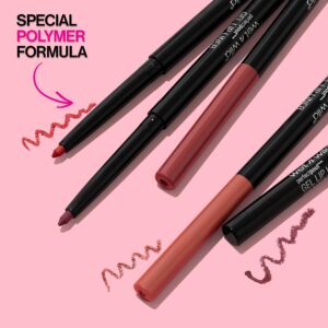 wet n wild Lip Liner Perfect Pout Matte Retractable Gel Lip Liner Pencil, Purple Lay Down the Mauves