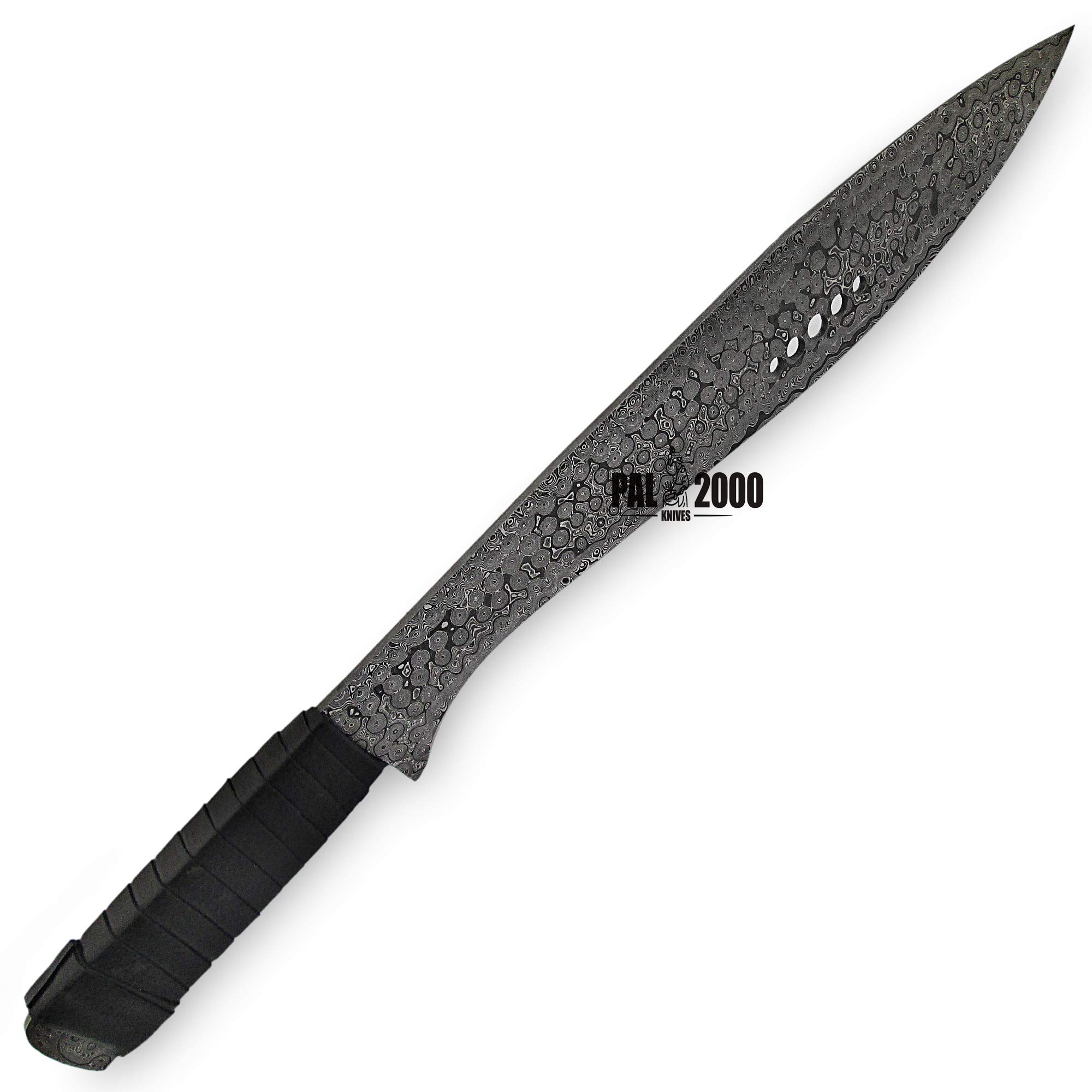 PAL 2000 KNIVES HUN-9060 Custom Handmade Damasucs Steel Hunting Sword Full Tang with Sheath