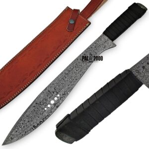 PAL 2000 KNIVES HUN-9060 Custom Handmade Damasucs Steel Hunting Sword Full Tang with Sheath