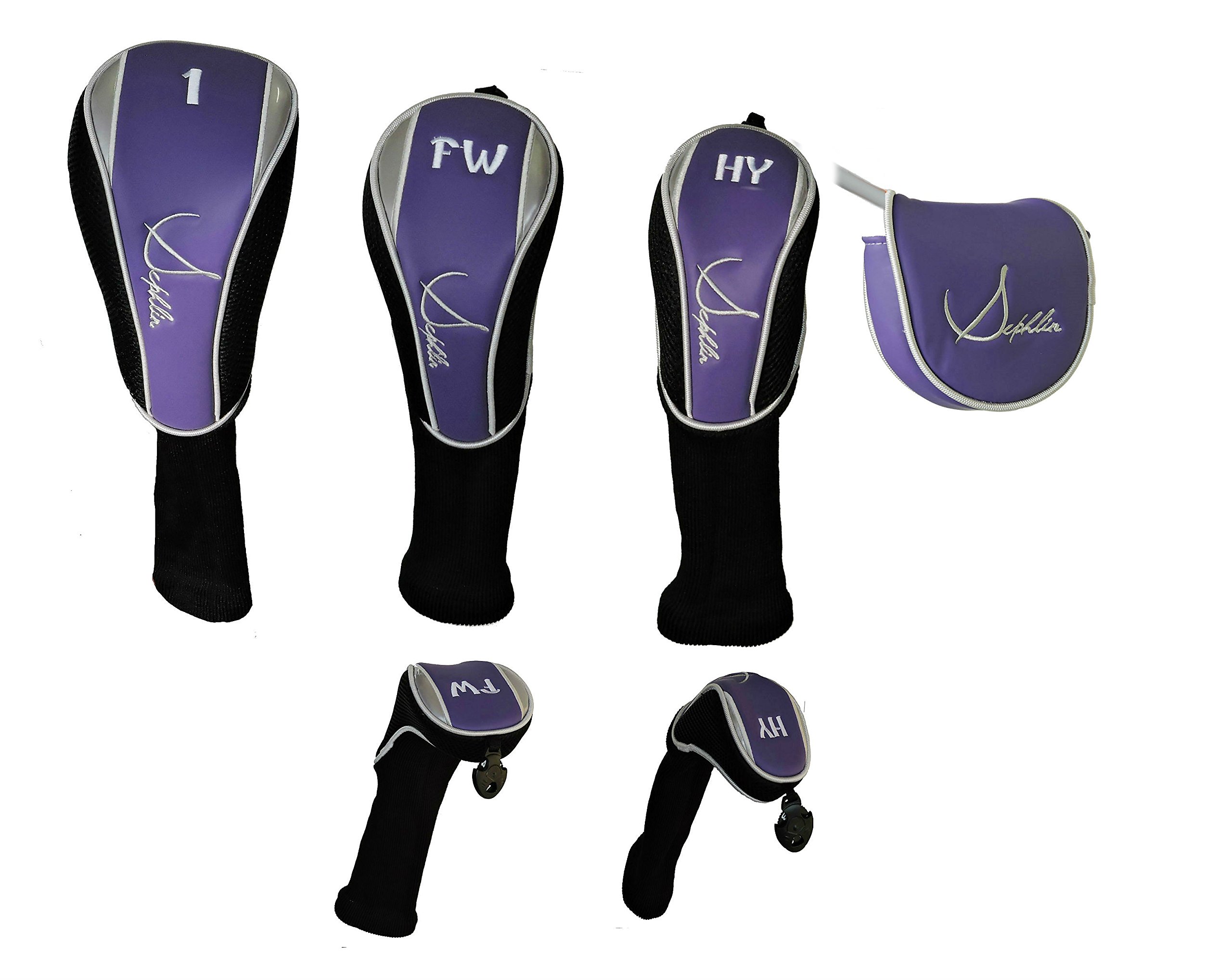 Sephlin - Lady Elaina Golf Head Covers (Purple)