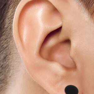 BanaVega 2PCS Silicone Black 0g 8mm Double Flared Saddle Earring Stretcher Ear Gauge Plug Earring Lobe Piercing Jewelry 2667