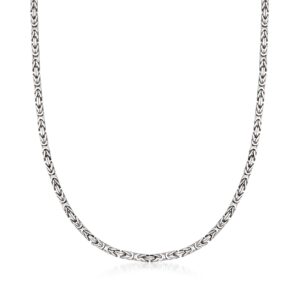 Ross-Simons Sterling Silver Square Byzantine Necklace. 18 inches