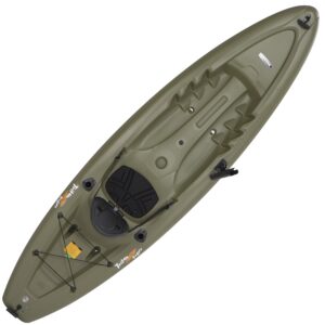 lifetime triton angler 100 fishing kayak, olive green