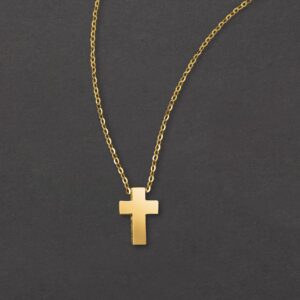 Ross-Simons 14kt Yellow Gold Cross Pendant Necklace. 16 inches