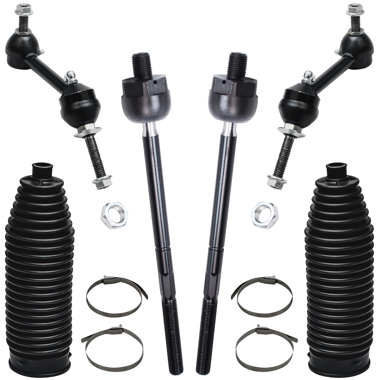 Detroit Axle - Front End 12pc Suspension Kit for 2003-2011 Mercury Grand Marquis Ford Crown Victoria Town Car, 2 Upper Control Arms 2 Lower Ball Joints 4 Tie Rods 2 Boots 2 Sway Bars Replacement