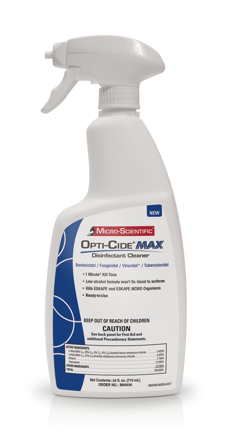 Micro-Scientific M60036 Opti-Cide Max Disinfectant Cleaner with Spray, 24oz