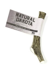 natural dakota premium deer antler dog chew toys (small) half-pint