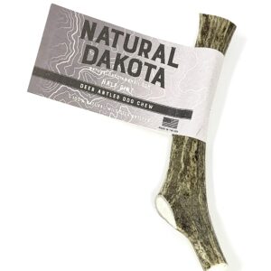 Natural Dakota Premium Deer Antler Dog Chew Toys (Small) Half-Pint