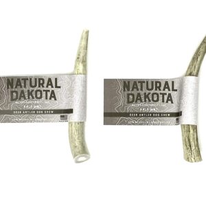 Natural Dakota Premium Deer Antler Dog Chew Toys (Small) Half-Pint