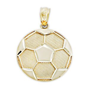 charm america - gold soccer ball charm - 10 karat solid gold