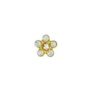 STUDEX Crystal Daisy Stud Earrings | Hypoallergenic and Nickel Safe for Sensitive Ears | Gold Plated Posts | High Fashion Earrings for Women and Men-PR-6004-S